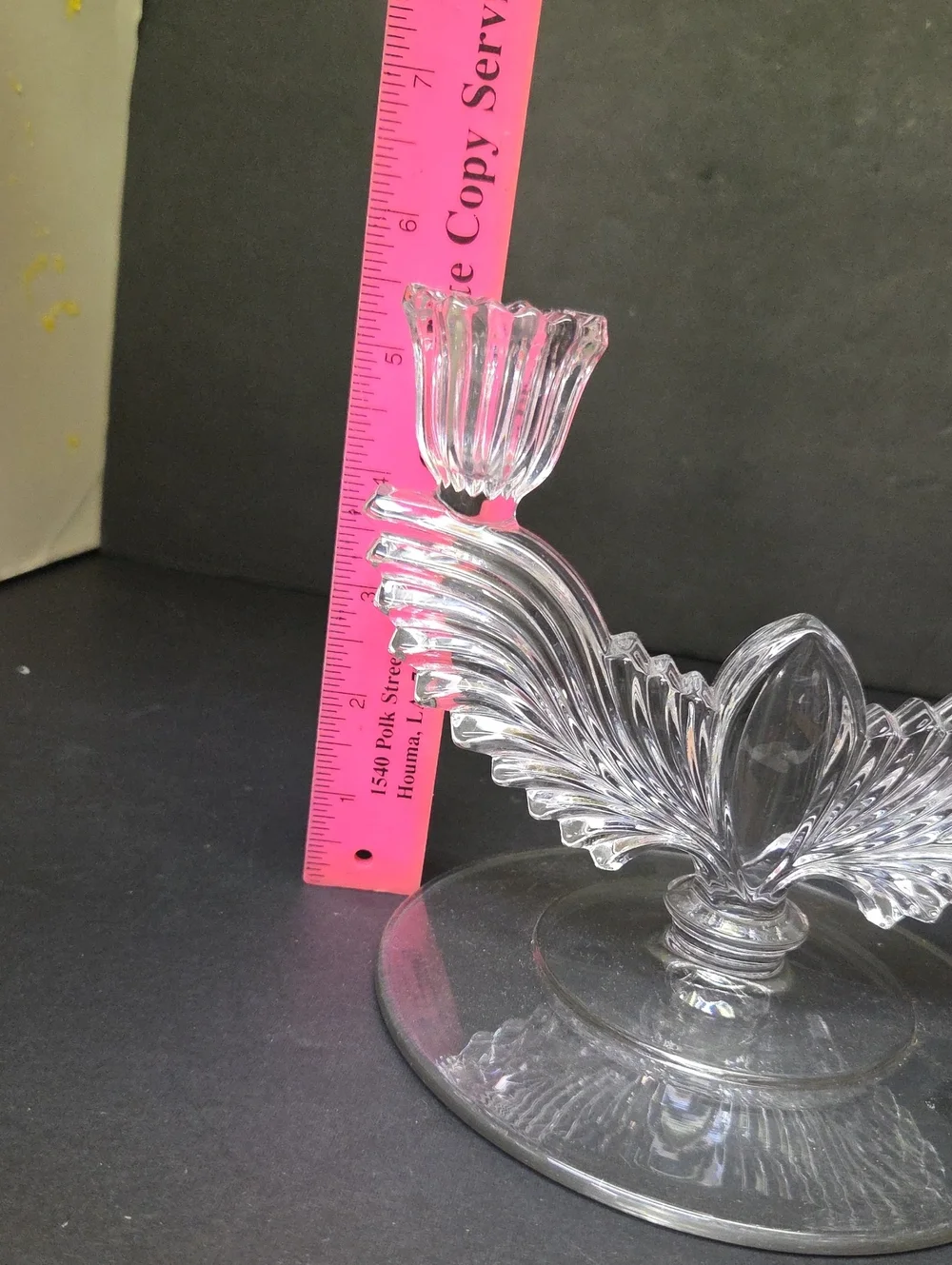 Tiffin Feathered Wing Double Candlestick Holders Pair 1938-44